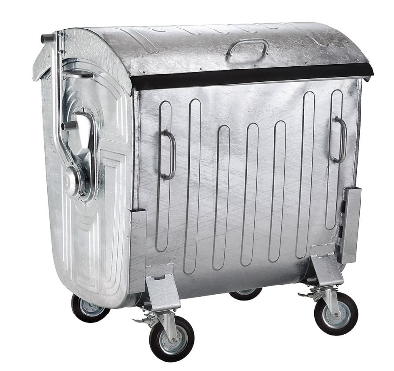 Євроконтейнер сталевий оцинкований MEVA 1100л, сірий